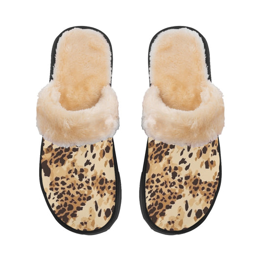 Ptahra B Women's Animal Pattern Home Plush Slippers