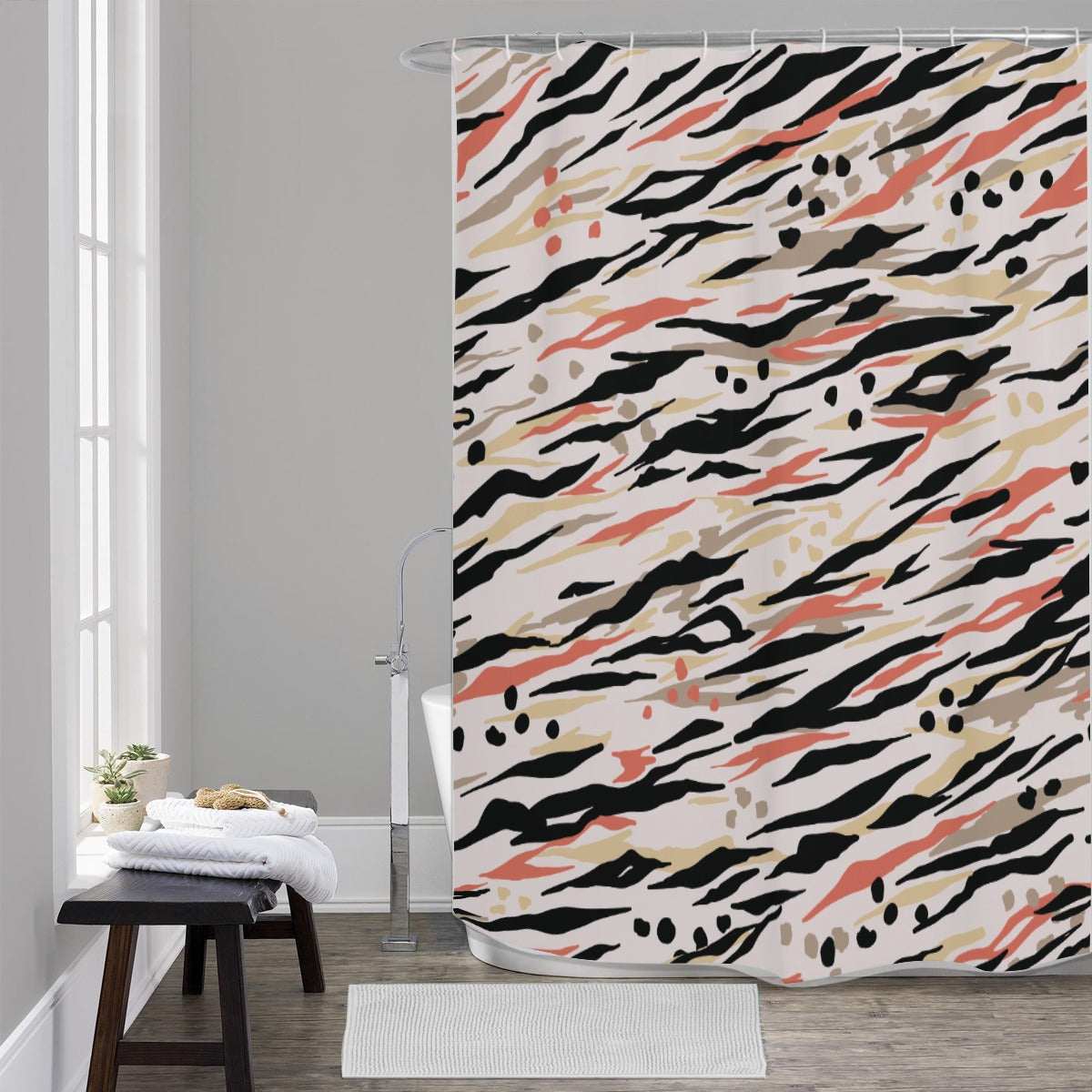 Ptahra B Multi-Color Pattern Shower Curtains