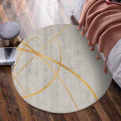 Ptahra B Grey/Gold Foldable Round Mat