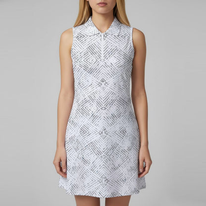 Ptahra Women’s Triangular Line Pattern Sports Dress Set