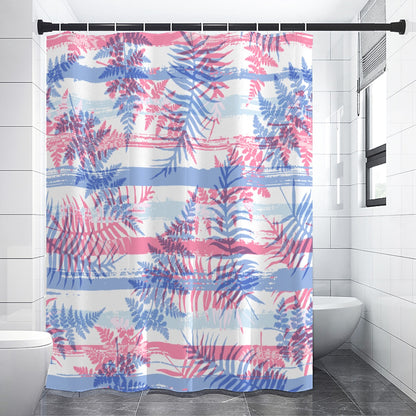 Ptahra B Floral Leaf Beach Feel Shower Curtains