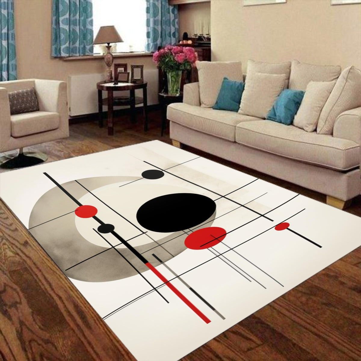 Ptahra B Modern Foldable Rectangular Floor Mat