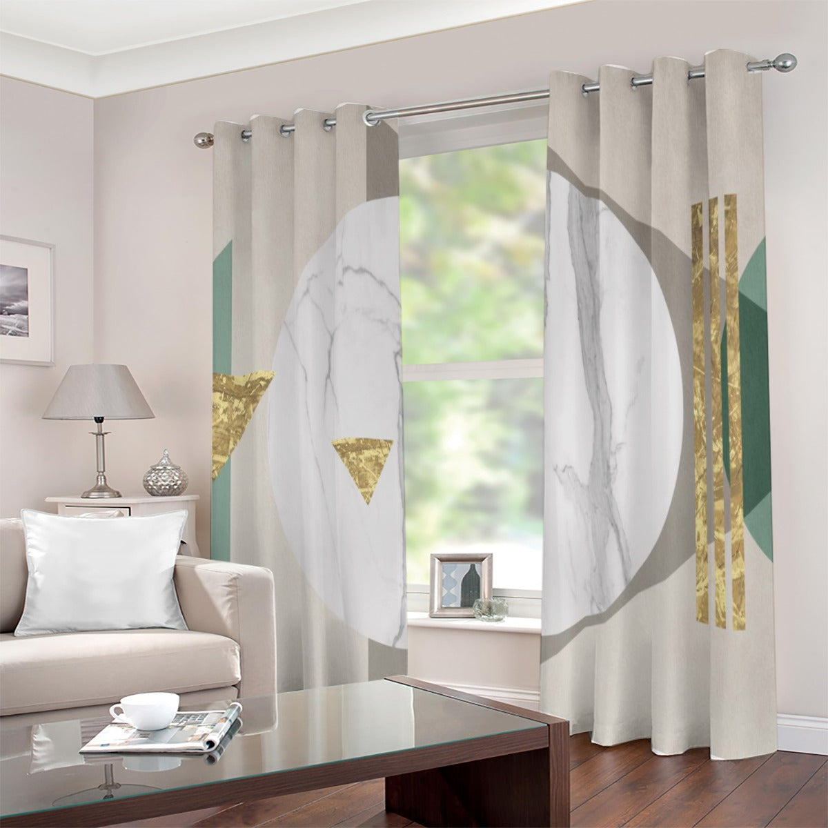 Ptahra B Multi-Color Grommet Curtains