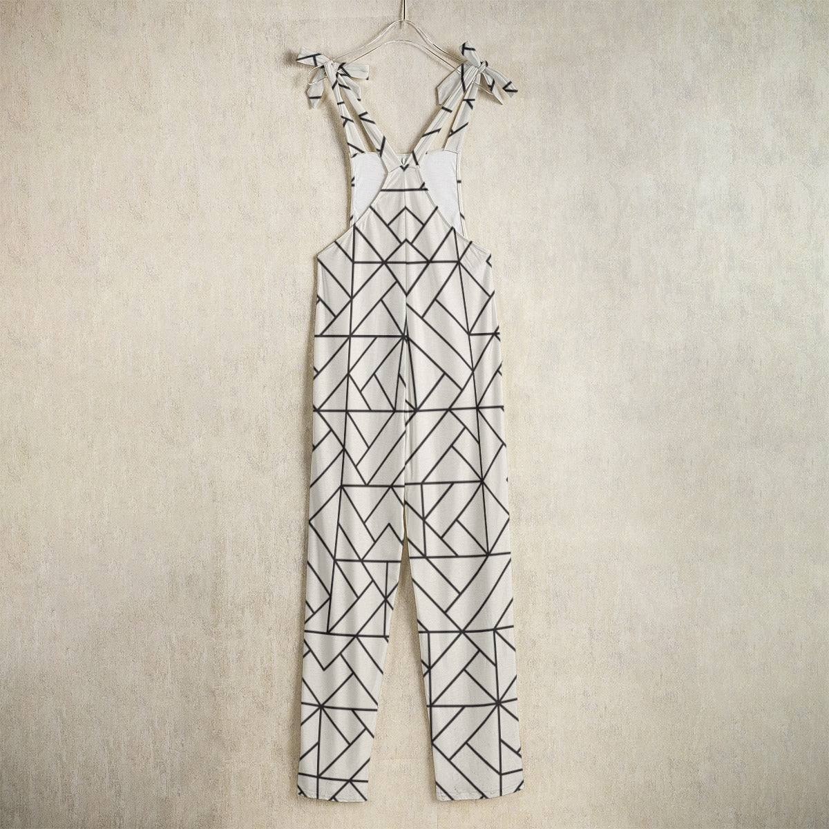 Ptahra B Women's Black Line Design Jumpsuit