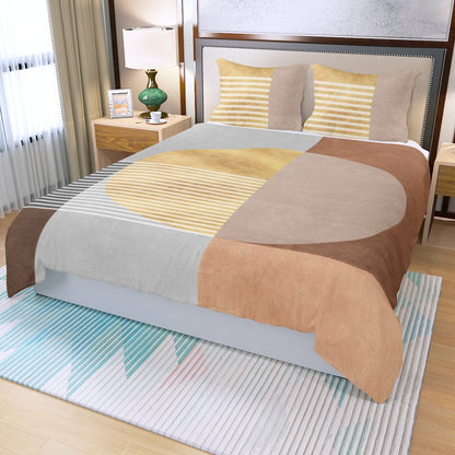 Ptahra B Modern Style Three Piece Duvet Bedding Set