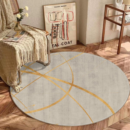Ptahra B Grey/Gold Foldable Round Mat