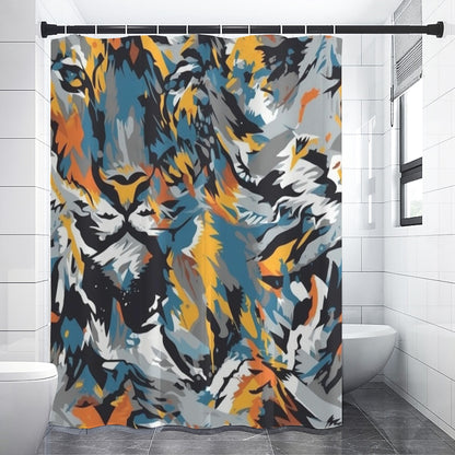Ptahra B Multi-Color Lion/Art Design Shower Curtains