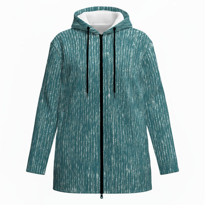 Ptahra Women’s Dark Turquoise Plush Lined Hoodie Jacket