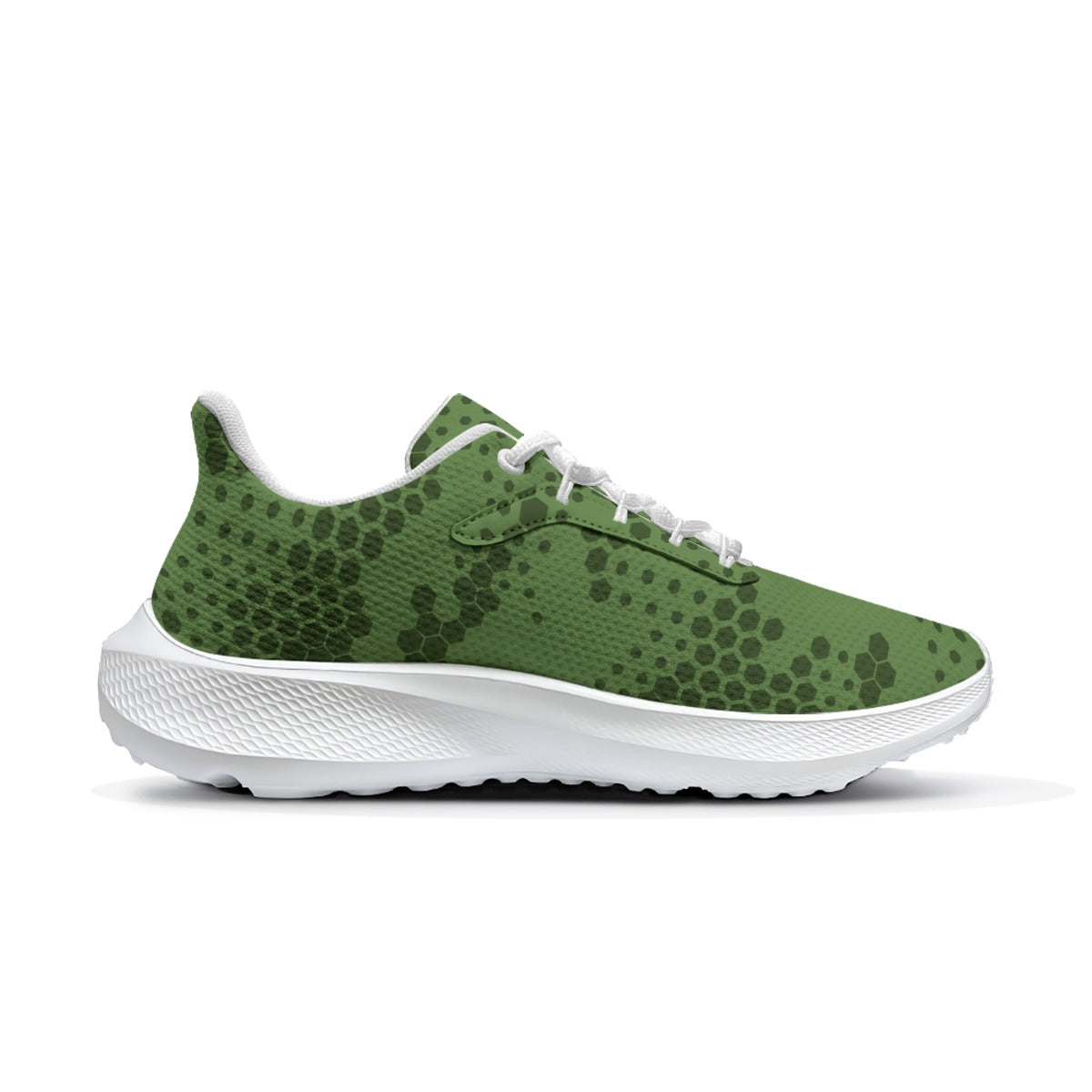 Ptahra B Women's Green Pattern Road Running Shoes
