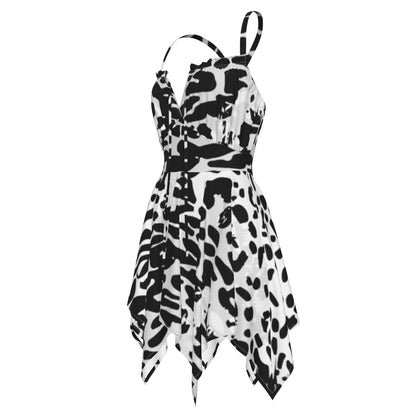 Ptahra B Women's White/Black Slip Dress