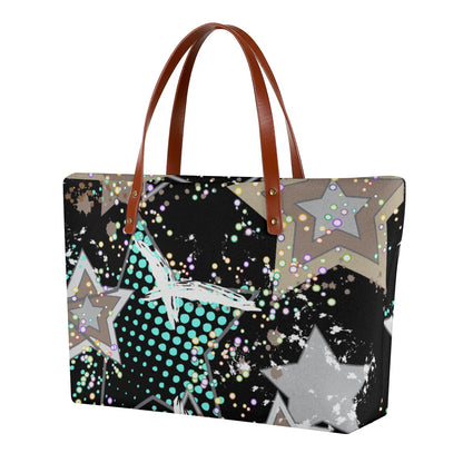 Ptahra B Black/Star Women's Tote Bag | Diving Cloth