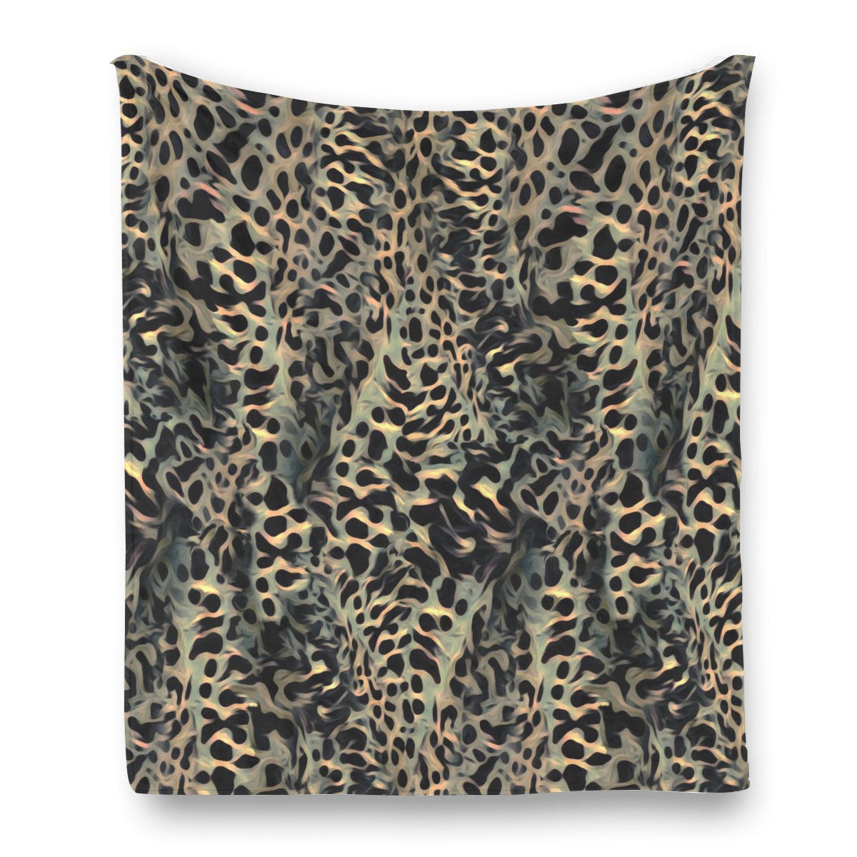 Ptahra Leopard Type Style Design Single-Side Flannel Blanket