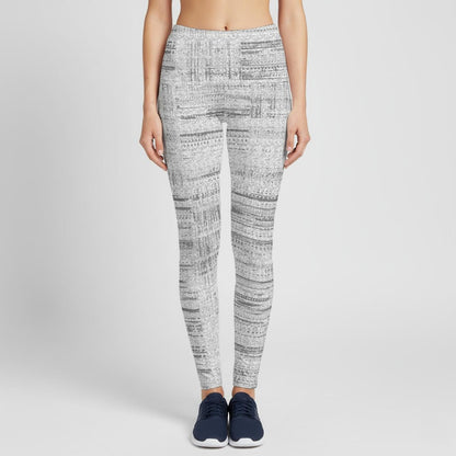 Ptahra Women's Grey Lines Pattern Stretch Hoodie Set