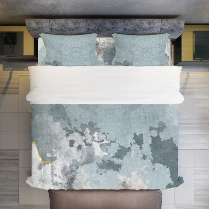 Ptahra B Grey stone Pattern Four-piece Duvet Cover Set