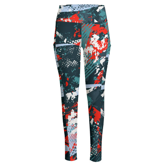 Ptahra B Women's Sporty Style High Waist Leggings With Side Pocket