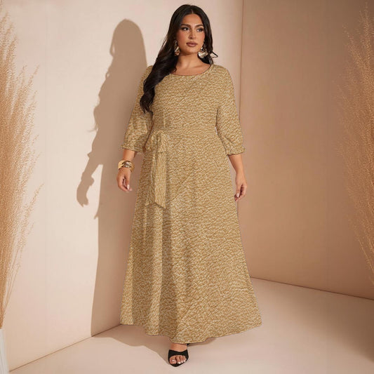 Ptahra Women’s Sand Brown Maxi Dress