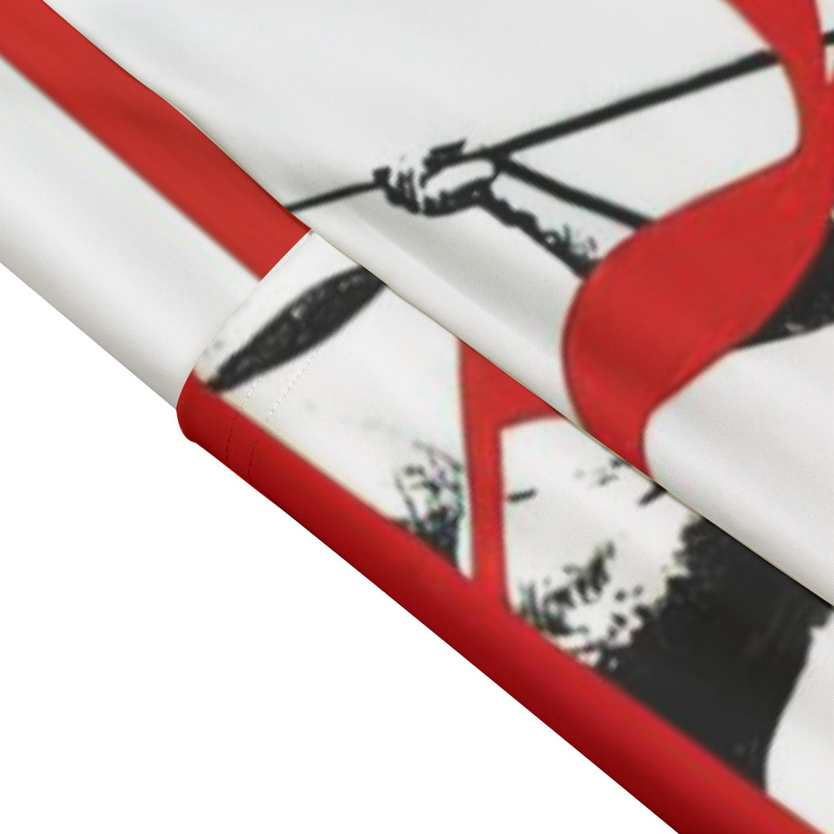 Ptahra B Women's White/Black Art/Red Lettering High Waist Leggings With Side Pocket