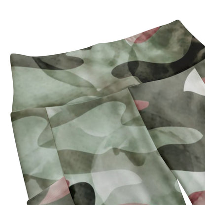 Ptahra B Women's Light Fade Camo Type High Waist Leggings With Side Pocket