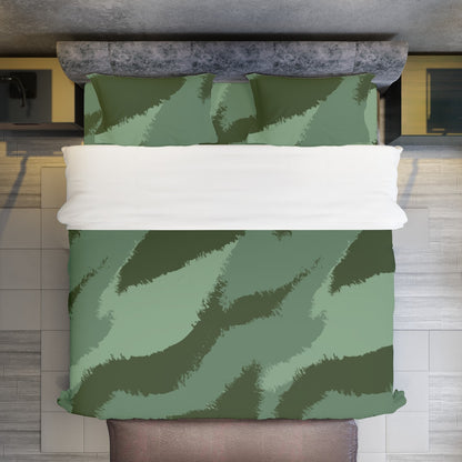 Ptahra B Multi-Green Four-piece Duvet Cover Set