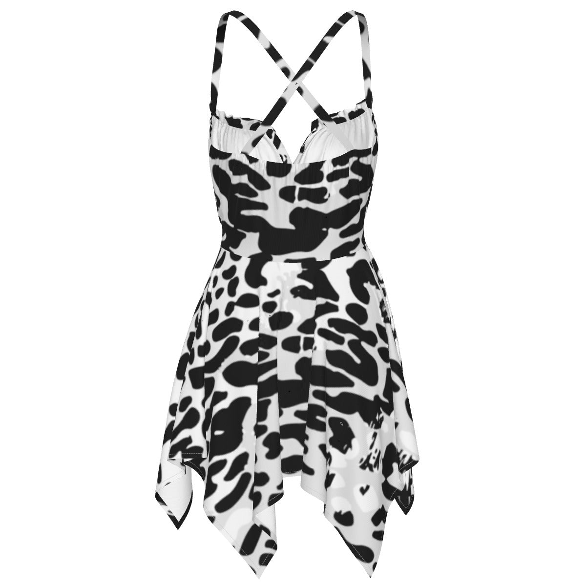 Ptahra B Women's White/Black Slip Dress