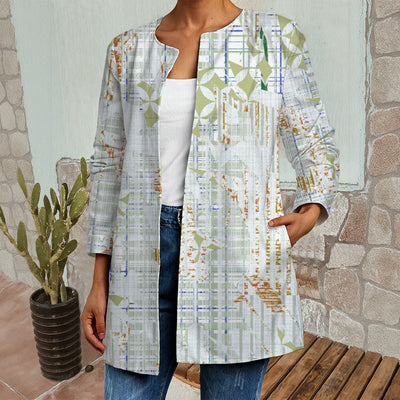 Ptahra B Women's Elegant Art Faux Sweater Cardigan