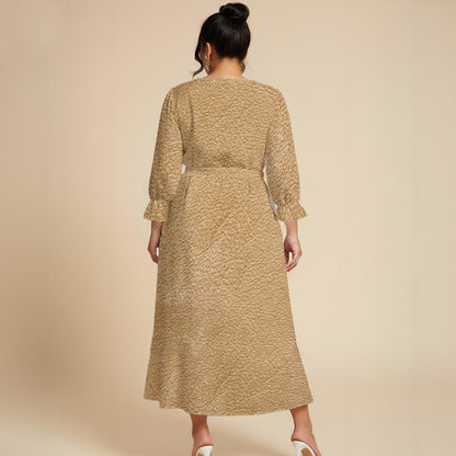 Ptahra Women’s Sand Brown Maxi Dress