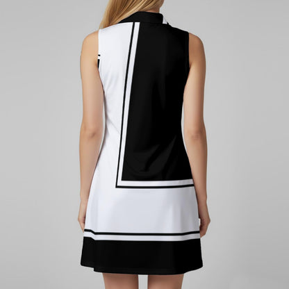 Ptahra Women’s White/Black Sports Dress Set