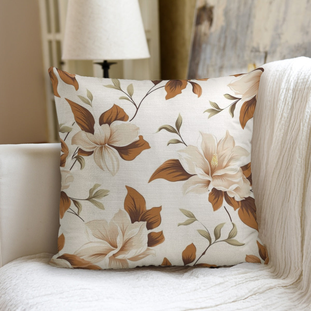 Ptahra B floral Couch Pillow with Pillow Inserts