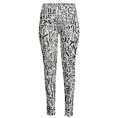 Ptahra B Women's Bold High Waist Leggings With Side Pocket