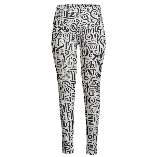 Ptahra B Women's Bold High Waist Leggings With Side Pocket