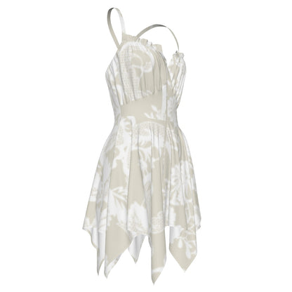 Ptahra B Women's Light Beige/White Floral Slip Dress