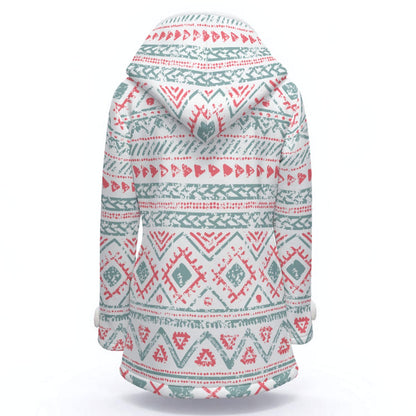 Ptahra Women's Holiday Hooded Double-Breasted Winter Coat With Fleece