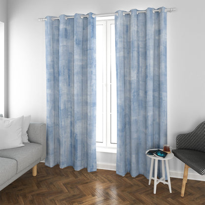 Ptahra B Baby Blue Blackout Grommet Curtains
