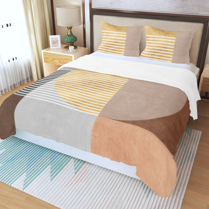 Ptahra B Modern Style Three Piece Duvet Bedding Set