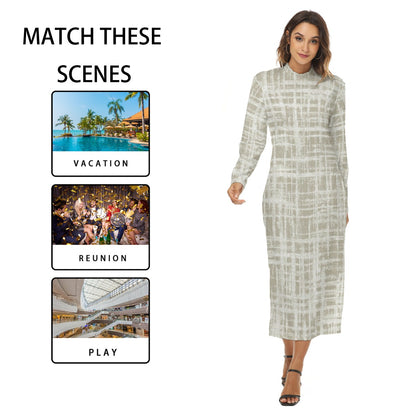 Ptahra B Line Scetch Pattern Women's Hip Dress