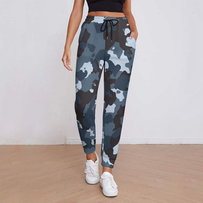 Ptahra B Women's Grey/Black Camo Fully Print Sweatpants
