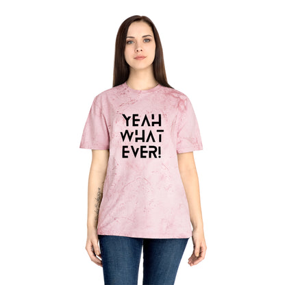 Ptahra Vibrant Statement T-Shirt with 'Yeah Whatever' Design, Trendy Casual Wear, Gift for Friends, Summer Style, Streetwear Essential