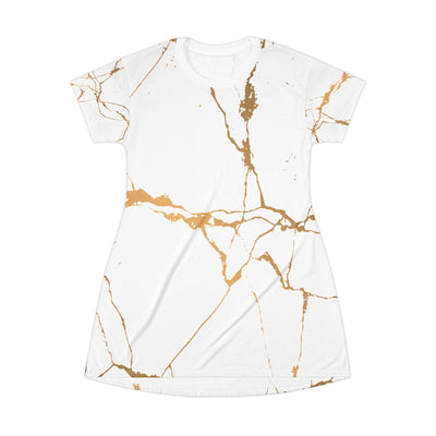 Ptahra B Chic Marble T-Shirt Dress