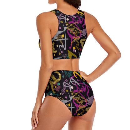 Women's Art/Graphic Design Split Swimsuit