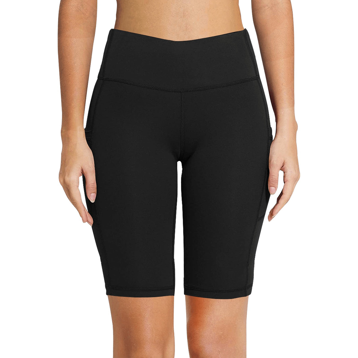Ptahra B Women's Black Workout Half Tights