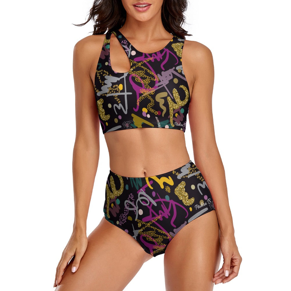 Women's Art/Graphic Design Split Swimsuit