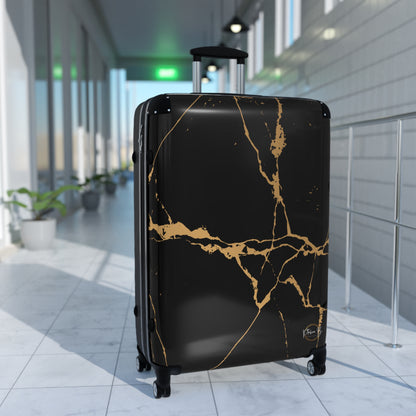 Ptahra B Elegant Marble Design Suitcase - Travel Luggage, Stylish Travel Accessory, Vacation Suitcase, Premium Carry-On, Gift for Travelers