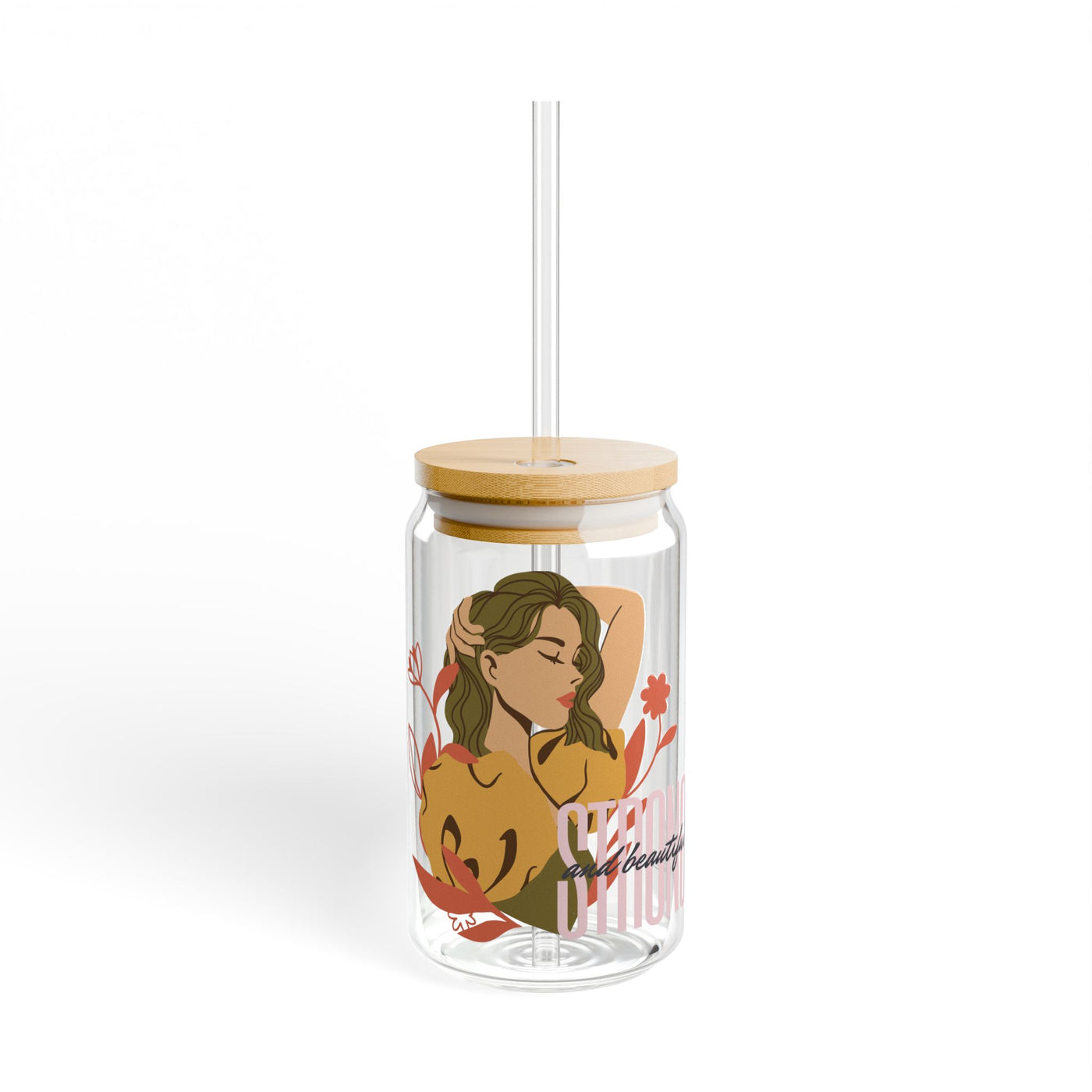 Ptahra B Trendy Reusable Sipper Glass, 16oz