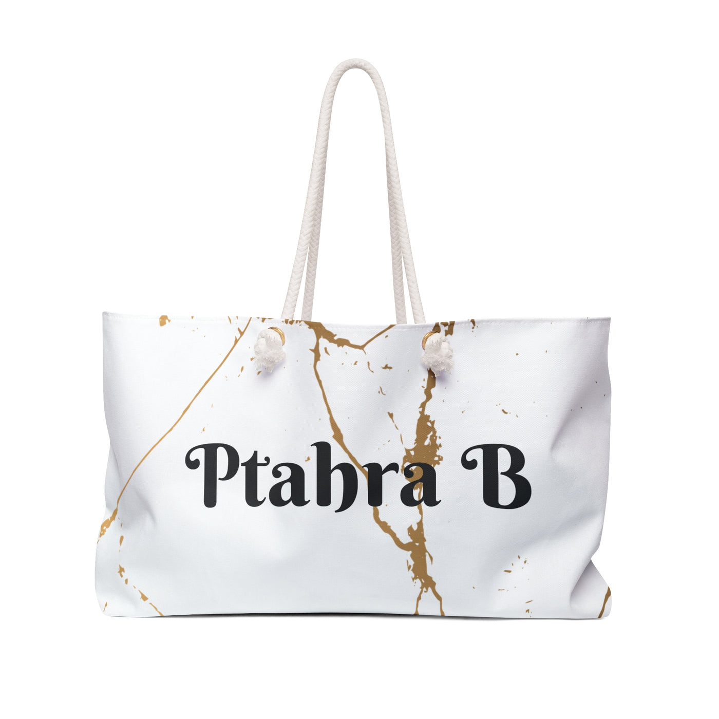 Ptahra B White/Marble Weekender Bag
