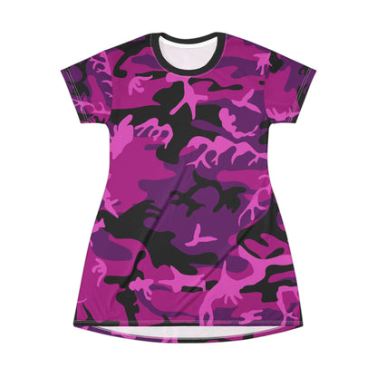 Ptahra B Fierce Purple Camo T-Shirt Dress