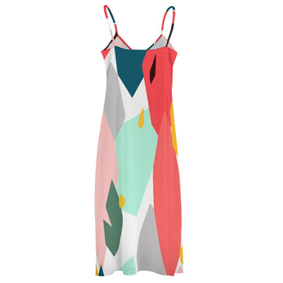 Ptahra B Multi-Color Sling Ankle Long Dress
