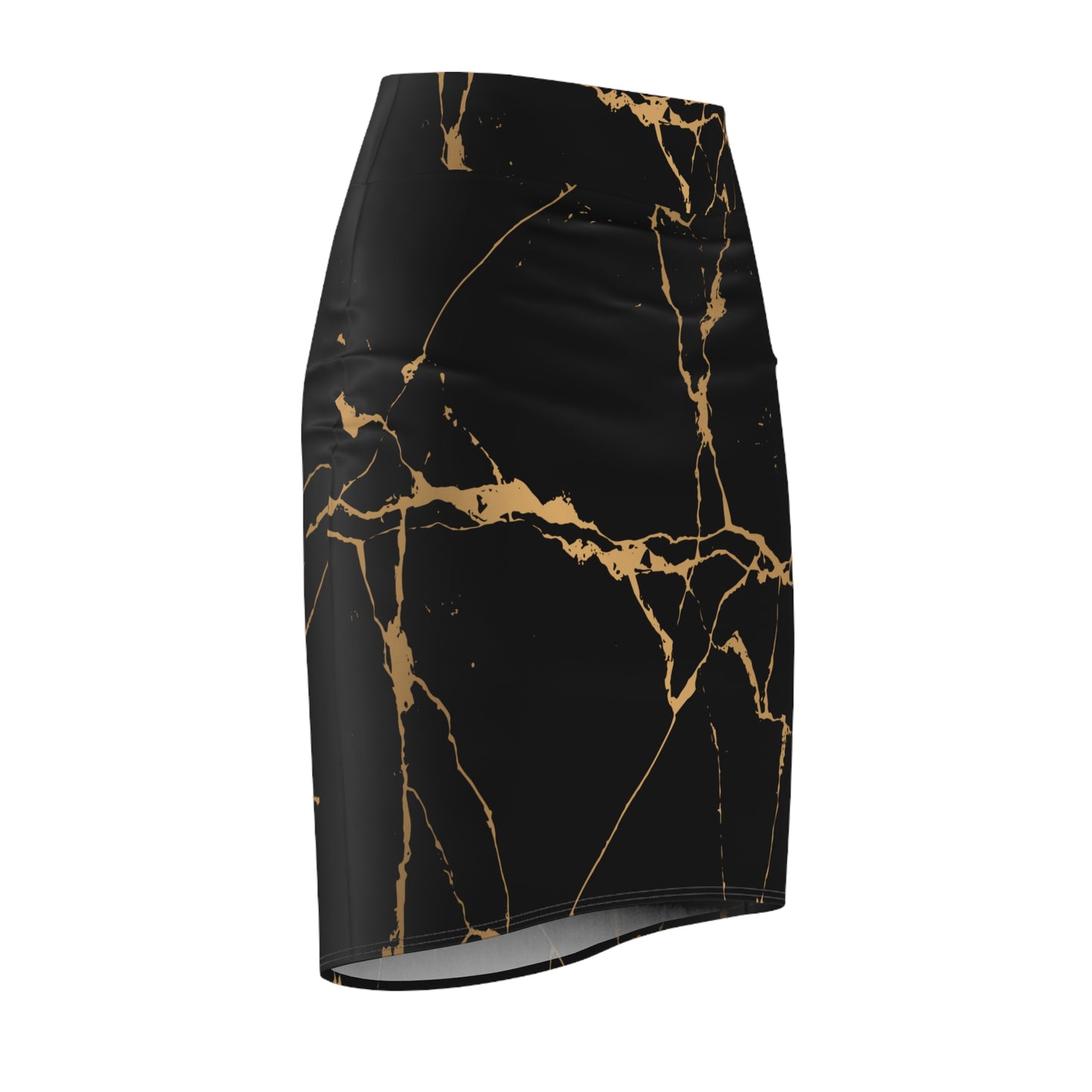 Ptahra B Elegant Women's Pencil Skirt - Stylish AOP Skirt for Work, Parties, Vintage Events, Fashion Lovers, Holiday Celebrations
