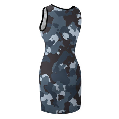 Women's Camo Temperament Slim Fit Sleeveless Tank Dress
