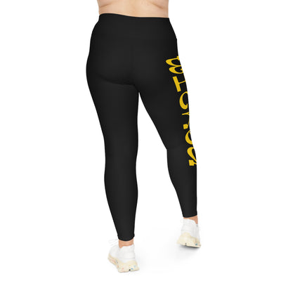 Ptahra B Women's Bold Statement Stylish Plus Size Leggings