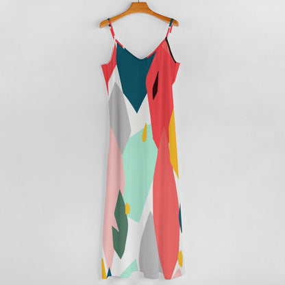 Ptahra B Multi-Color Sling Ankle Long Dress